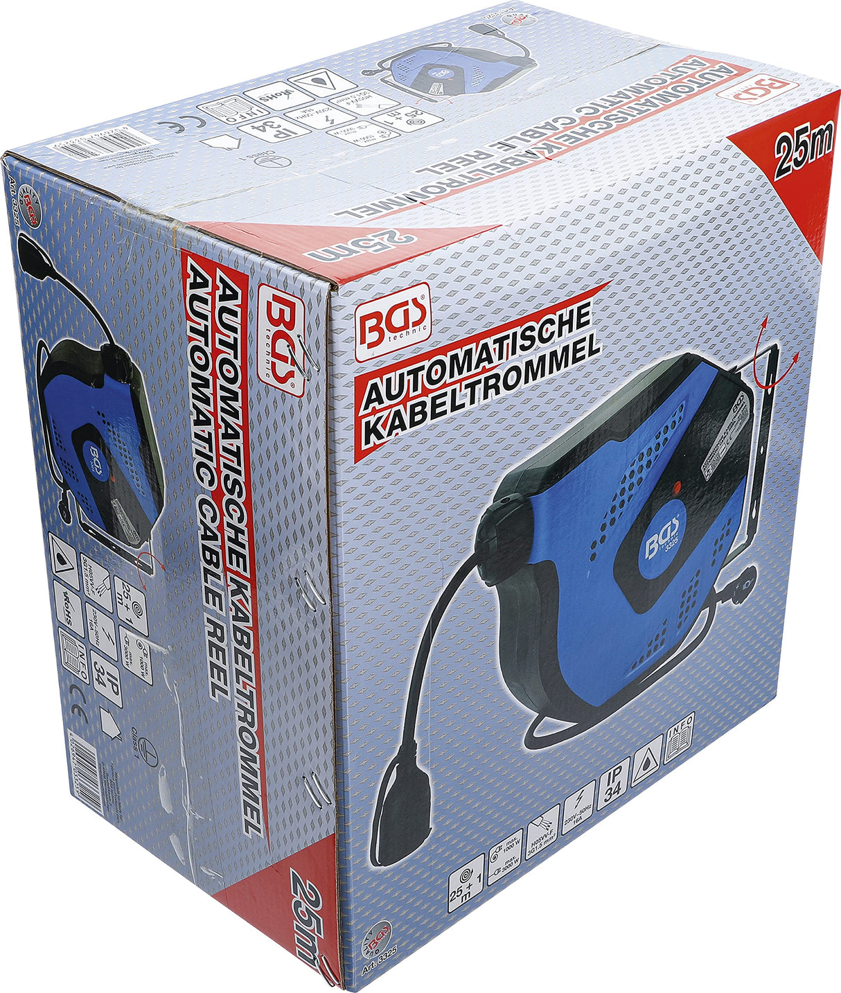 BGS 3325 | Enrollador de cable automático | 25 m
