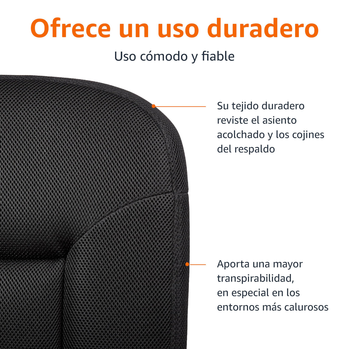 Amazon Basics Silla de Oficina con Respaldo Acolchado, Agradable en la Espalda, Altura Ajustable, fácil Montaje, 65 D x 61 W x 87.5-98 H cm, Color Negro