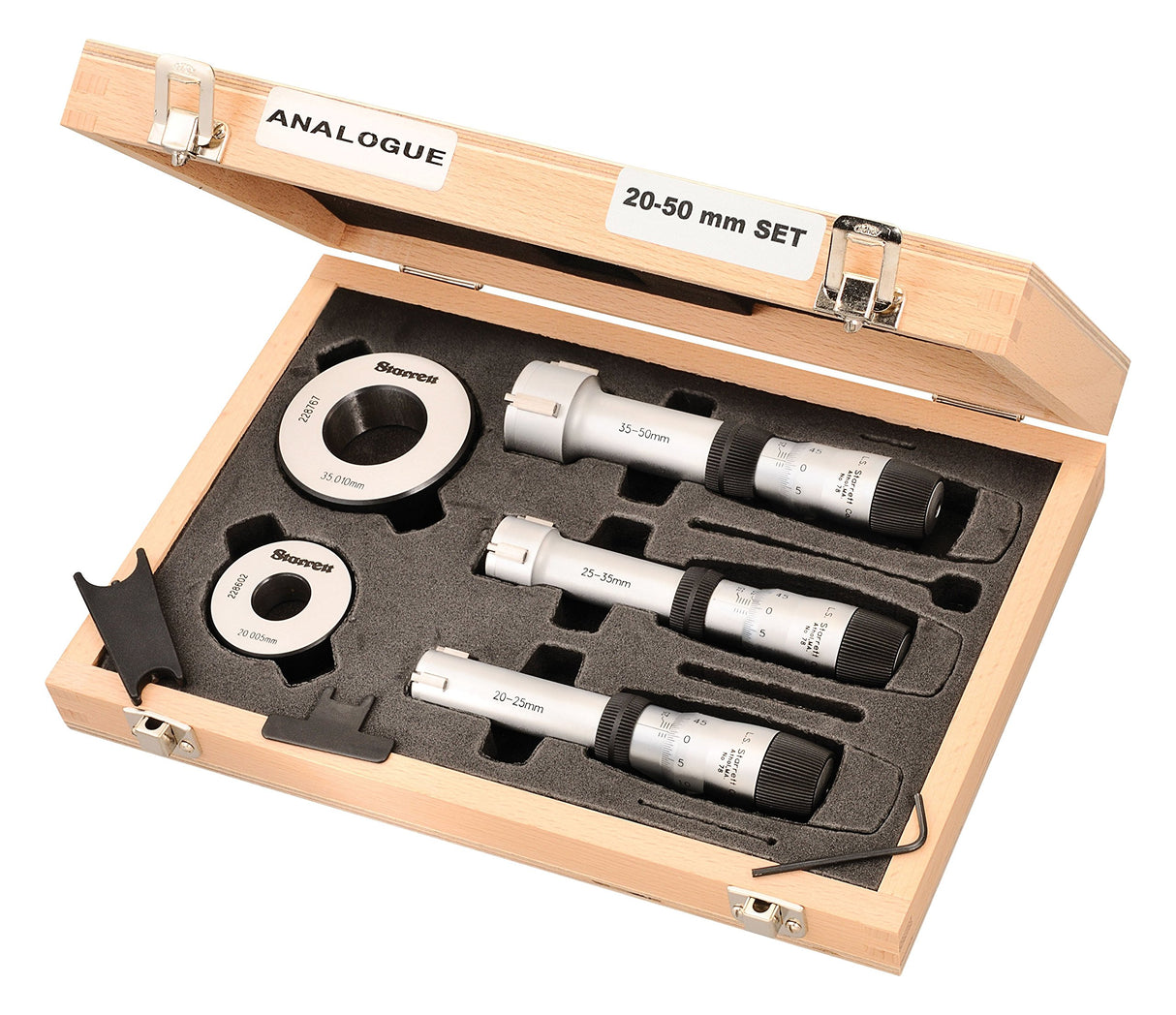 Starrett S78MXTEZBore - Calibre de calibre (20 a 50 mm, con 3 puntos de contacto, número de cabezas: 3, número de anillas: 2)
