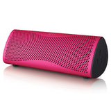 KEF SP3892FD-BUN - Altavoz portátil (Bluetooth, Micro USB, Alcance de 10 Metros, con Funda de Cuero) Color Fucsia