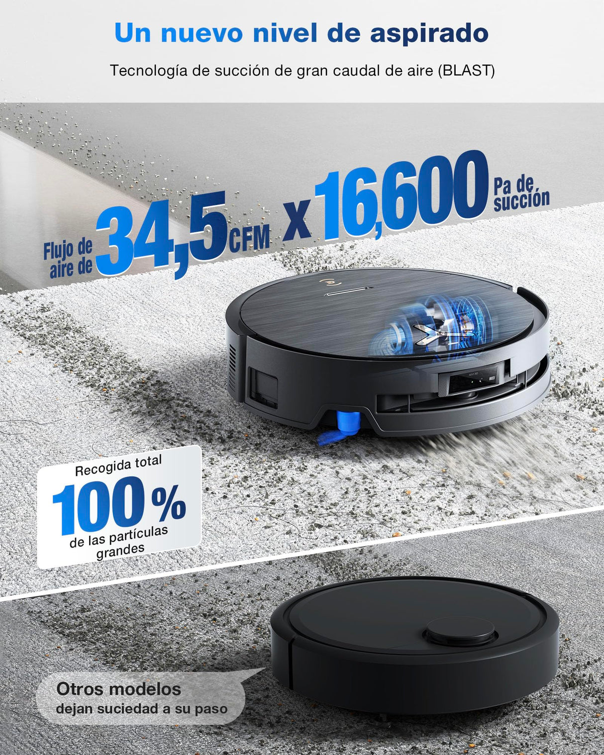 ECOVACS DEEBOT X9 Pro Omni Robot Aspirador y friegasuelos, 16 600 Pa, Ultrafino, fregado con mopa y autolavado inst, OZMO Roller, ZeroTange 3.0, TruEdge 2.0, Secado Aire Cal, Negro