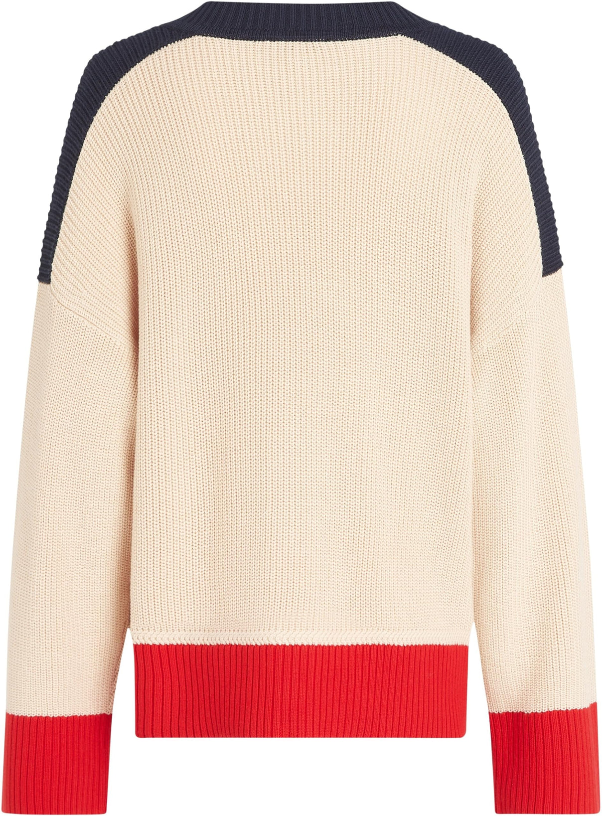 Tommy Hilfiger Chaqueta de punto Mujer Cárdigan con botones, Marfil (Country Ivory), L-XL