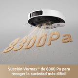 Dreame X30 Ultra Robot Aspirador y Fregasuelos, 8300 Pa Robot Aspirador con Base Autovaciado, Trapeador Extraíble y Elevable, Limpieza Inteligente de Alfombras, Trapeador de Limpieza con Agua a 60°C