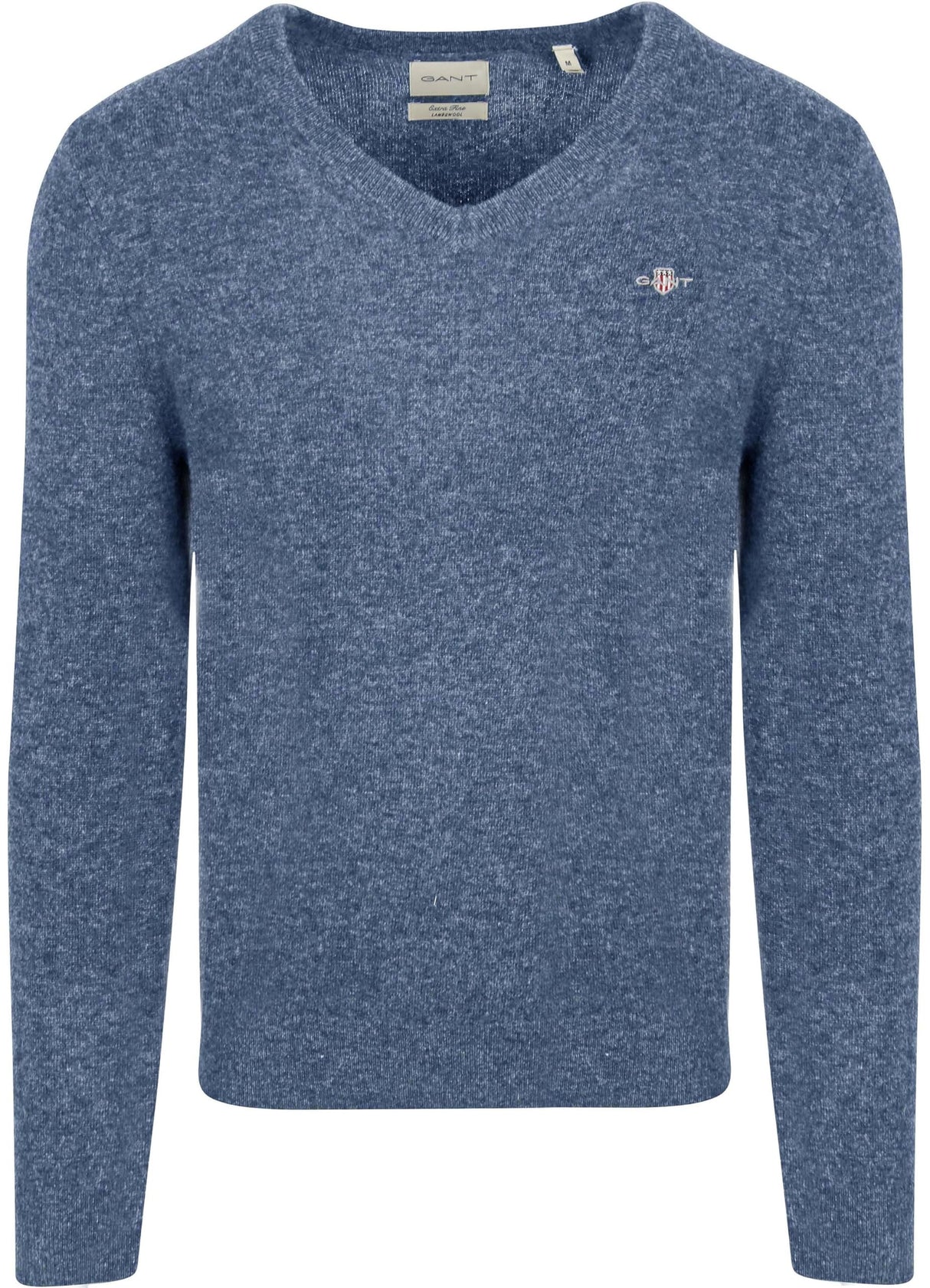 GANT Extrafina Lana de Cordero con Cuello en V Suter Pulver, Stone Blue Melange, M Hombres