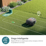 Philips Serie 3000 Robot cortacésped - Mapeo GPS, Corte Cruzado, Corte Inteligente, Corte más rápido, Rendimiento en Pendientes, App Homerun, Sensor de Lluvia, Gris Piedra caliza (RSL3000/10)