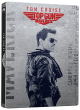 Top Gun Pack Ed. Coleccionista Steelbook: Top Gun + Top Gun: Maverick (4K UHD + Blu-ray) (Contiene: Set de Fotos, Imanes de Emblemas, Placas de Identificacion, Llavero de Cuero, Posavasos)