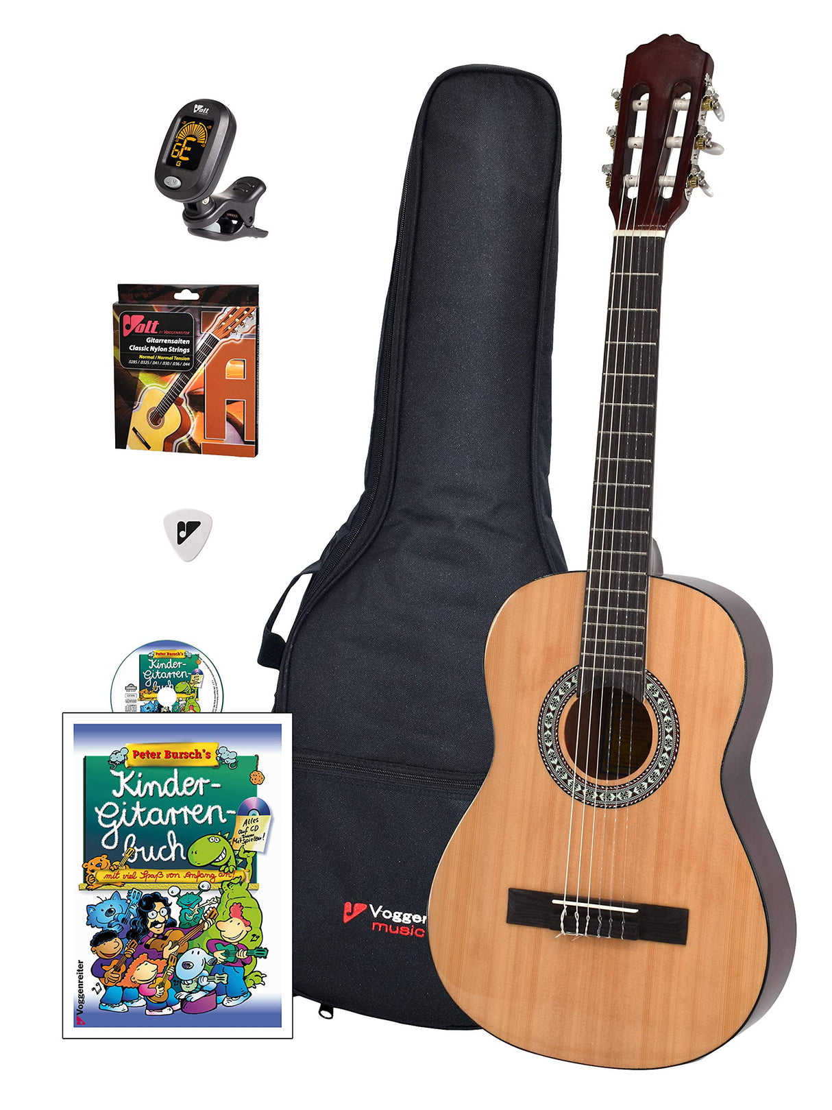 Voggenreiter 492 Voggy - Set de Guitarra y Accesorios para niños [Importado de Alemania]