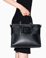 Armani Exchange Susy Big Tote, Bolsos para Mujer, Negro (Black), Talla única