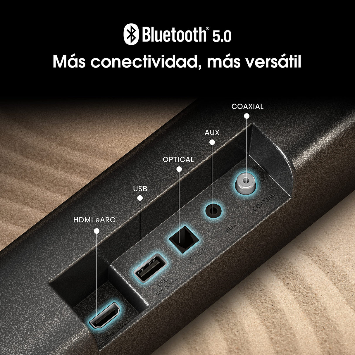 Hisense AX5100G - Barra de Sonido 5.1, 340 W, 7 Altavoces y subwoofer 6.5, Dolby Atmos, DTS Virtual X, Bluetooth 5.0, EZ Play
