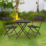 Aktive 61121 - Conjunto mesa y sillas jardín 2 personas | Incluye mesa 60x60x72 y Dos sillas 47x83,5 | Mesa y sillas terraza pequeña ligero y cómodo | Uso en interior y exterior