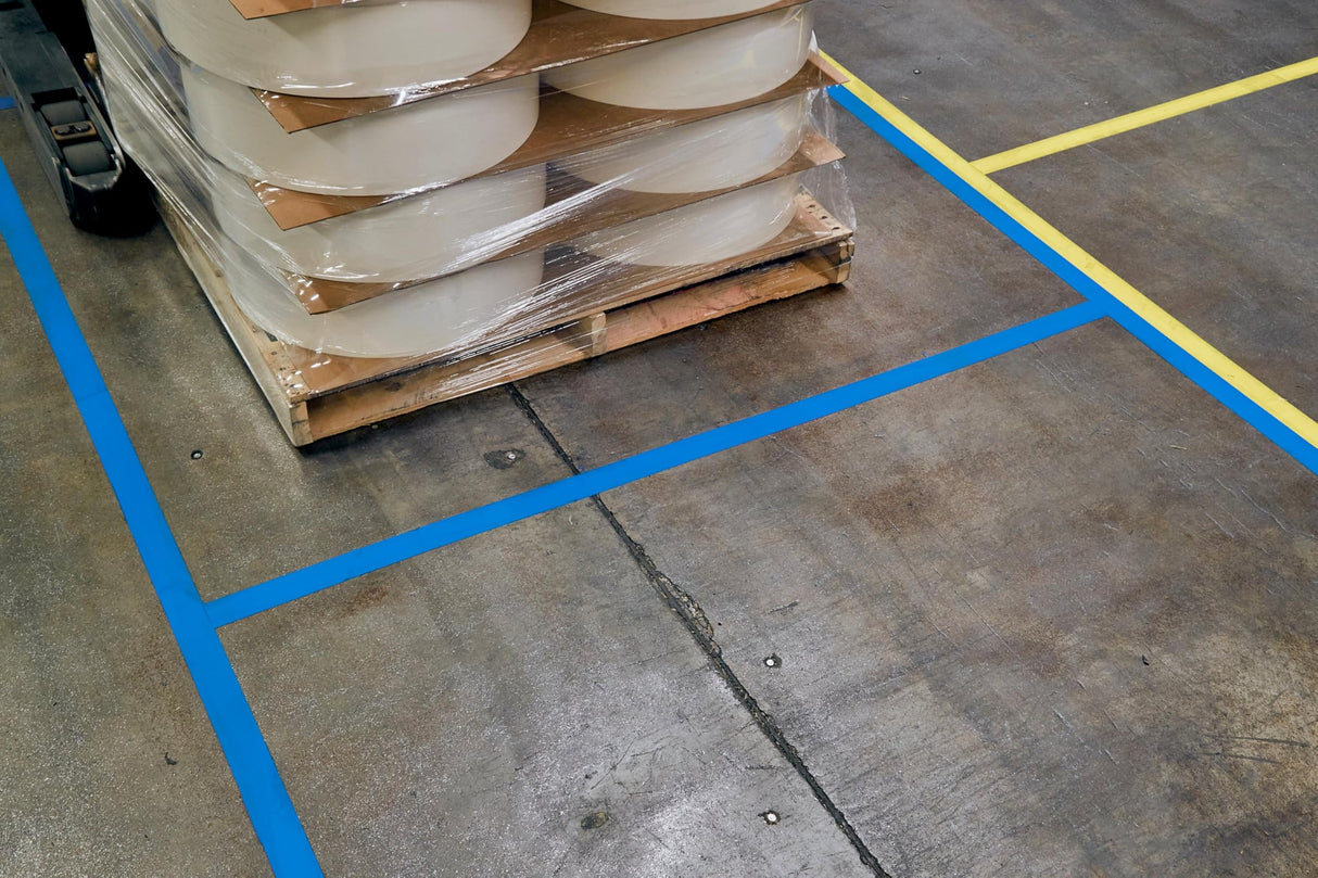 3M Cinta Duradera para Marcar Pisos 971L, Yellow, 76.2 mm x 33 m, 0.43 mm, Individually Wrapped Conveniently Packaged