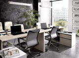 DEKIT GRUPO RIMOBEL ROX - MESA ESCRITORIO CON ALMACENAJE Y DOBLE MONTAJE - 139x75 cm - NATURAL / BLANCO