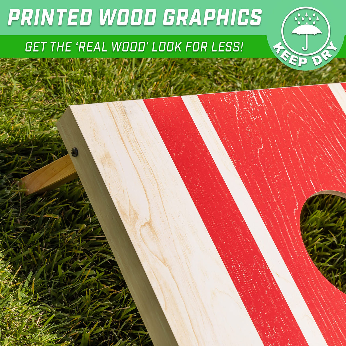 GoSports - Juego de Cornhole con diseño de Madera de 1,2 x 0,6 m, Incluye Dos Tablas de 1,2 x 0,6 m, 8 Bolsas de Frijoles (pufs) y Funda de Transporte