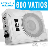 Pyle subwoofer Activo de 8", Audio para Coche, Compacto, 600V, Amplificador Incorporado