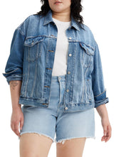 Levi's Chaqueta Sherpa Trucker para mujer talla grande 90s, Cabezas de gimnasia Plus, XL