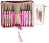 Tulip Etimo Rose Crochet Hook Set-10 Hooks/Scissors/Yarn Needles/Case