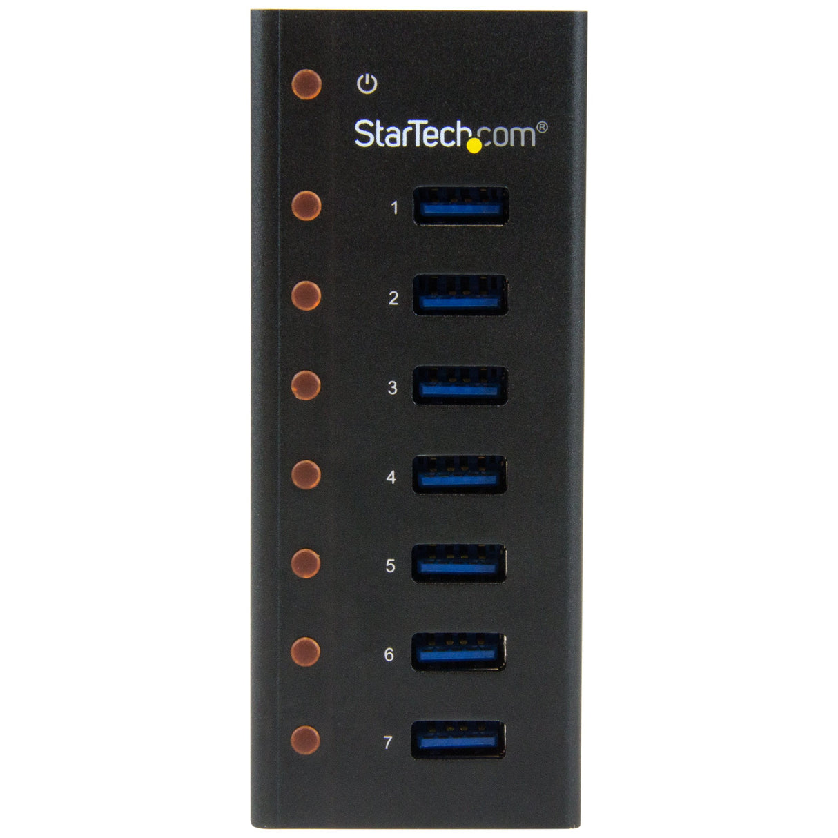 StarTech.com Concentrador USB 3.0 de 7 Puertos con Caja de Metal - 5Gbps - Hub de Sobremesa o Montaje en Pared (ST7300U3M)
