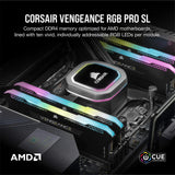 Corsair Vengeance RGB Pro SL 16GB (2x8GB) DDR4 4000 (PC4-32000) C18 Memoria Interna - Negro