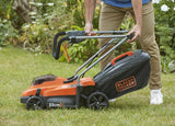 BLACK+DECKER BCMW3336N-XJ - Cortacésped eléctrico de 36V, Ancho de corte de 33 cm, 5 alturas ajustables de 25 a 65 mm, Cuchilla de acero, Ideal hasta 600m², Depósito 35L, No incluye batería/cargador