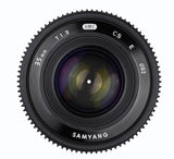 Samyang SA2312 - Objetivo para Video CS Mirrorless para Fuji X (35 mm, T1.3 ED, AS UMC), Negro