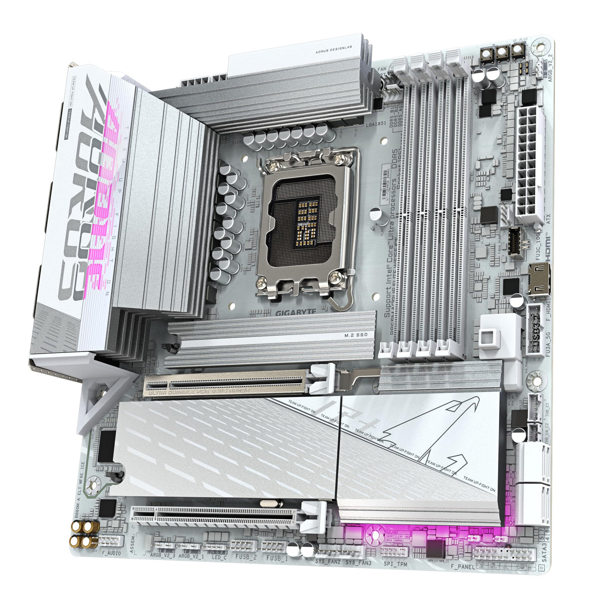 GIGABYTE B860M AORUS Elite WF6E Ice Placa Base - CPUs Intel Core Ultra, VRM de 12+1+2+1 Fases, hasta 9200MHz DDR5, 1xPCIe 5.0 + 2xPCIe 4.0 M.2, LAN 2,5 GbE, WiFi 6E, USB 4