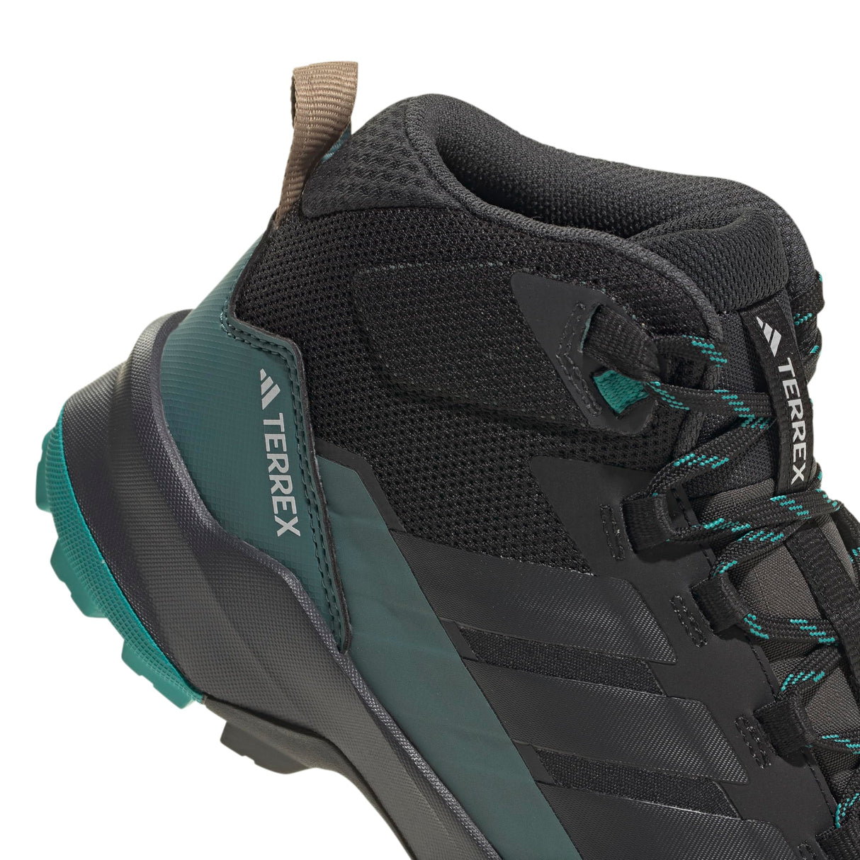 adidas Terrex Skychaser AX5 Mid Gore-Tex Hiking Shoes, Zapatos de Senderismo Hombre, Core Black/Carbon/Pure Teal, 42 EU
