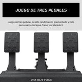 FANATEC CSL Elite Sim Racing Pedales v2 – Juego de tres Pedales (Embrague, Freno, Acelerador), Plug-y-Play, Sensores Hall Sin Contacto, RJ12/USB para PC, PS5, PS4, Xbox Series X|S, Xbox One