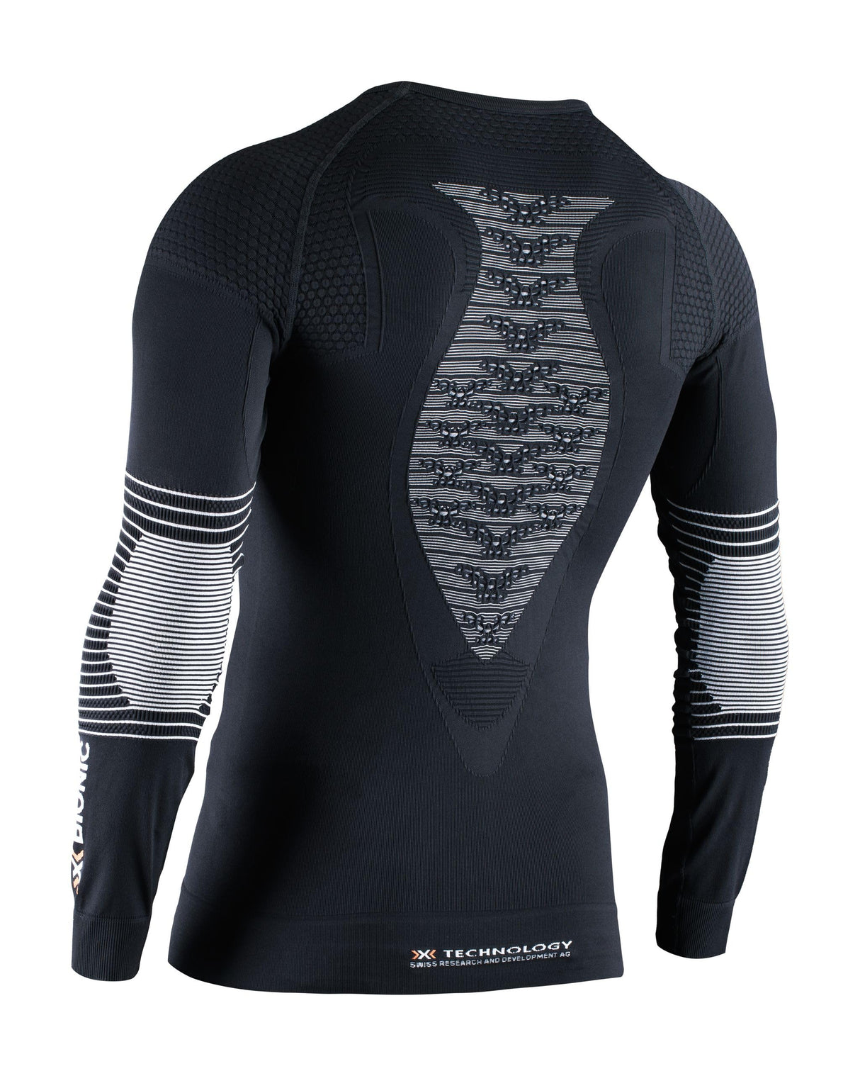 X-Bionic Energizer 4.0 Camisa Cuello Redondo y Mangas largas para Hombre - Alta tecnología para Deportes de Invierno con características de termorregulación y Rendimiento mejoradas - Negro/Blanco, M