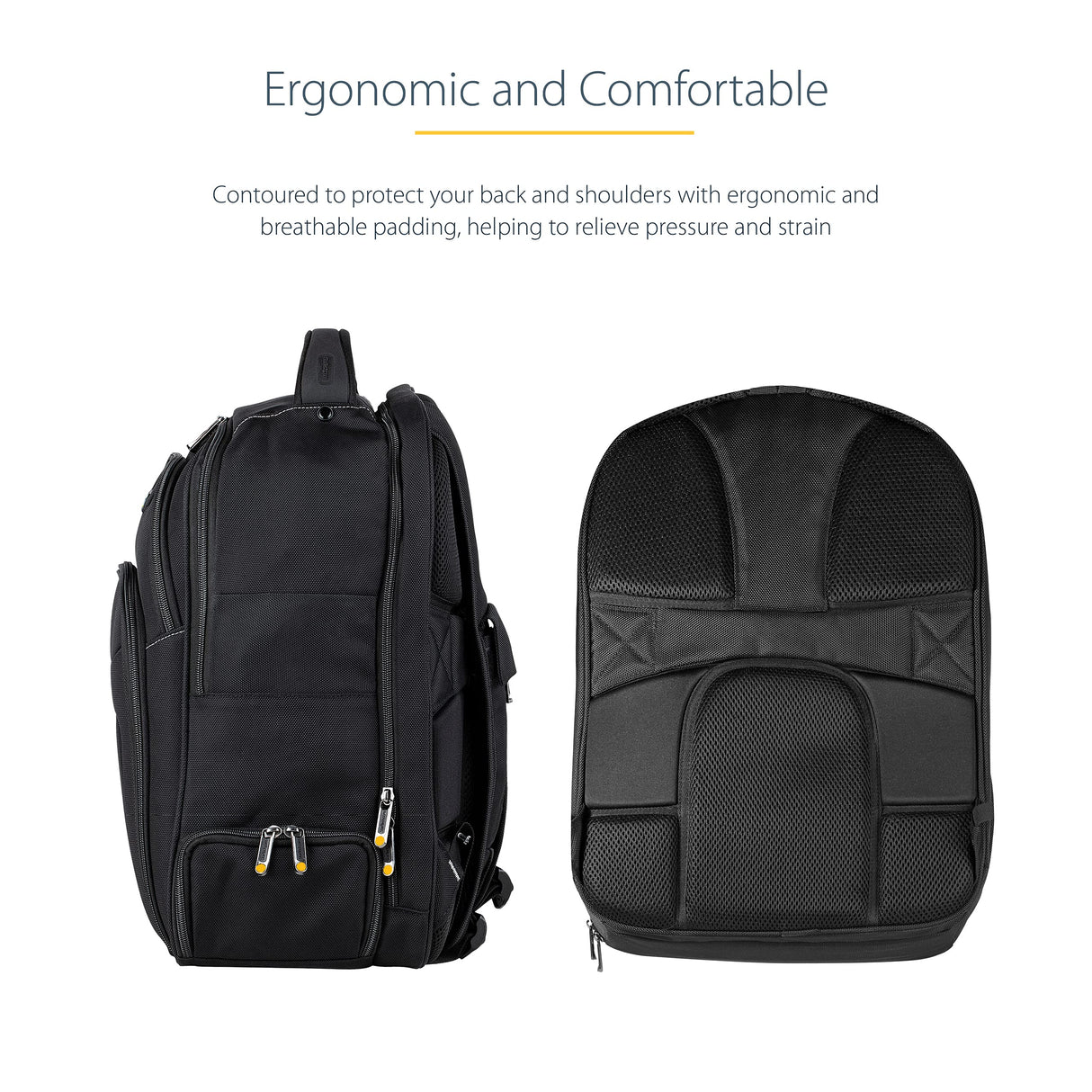 StarTech.com Mochila Ergonómica con Carcasa de Accesorios Removible para Ordenador Portátil de 17,3 Pulgadas - Morral para Profesionales de la Informática - de Viajes, Trabajo (NTBKBAG156)