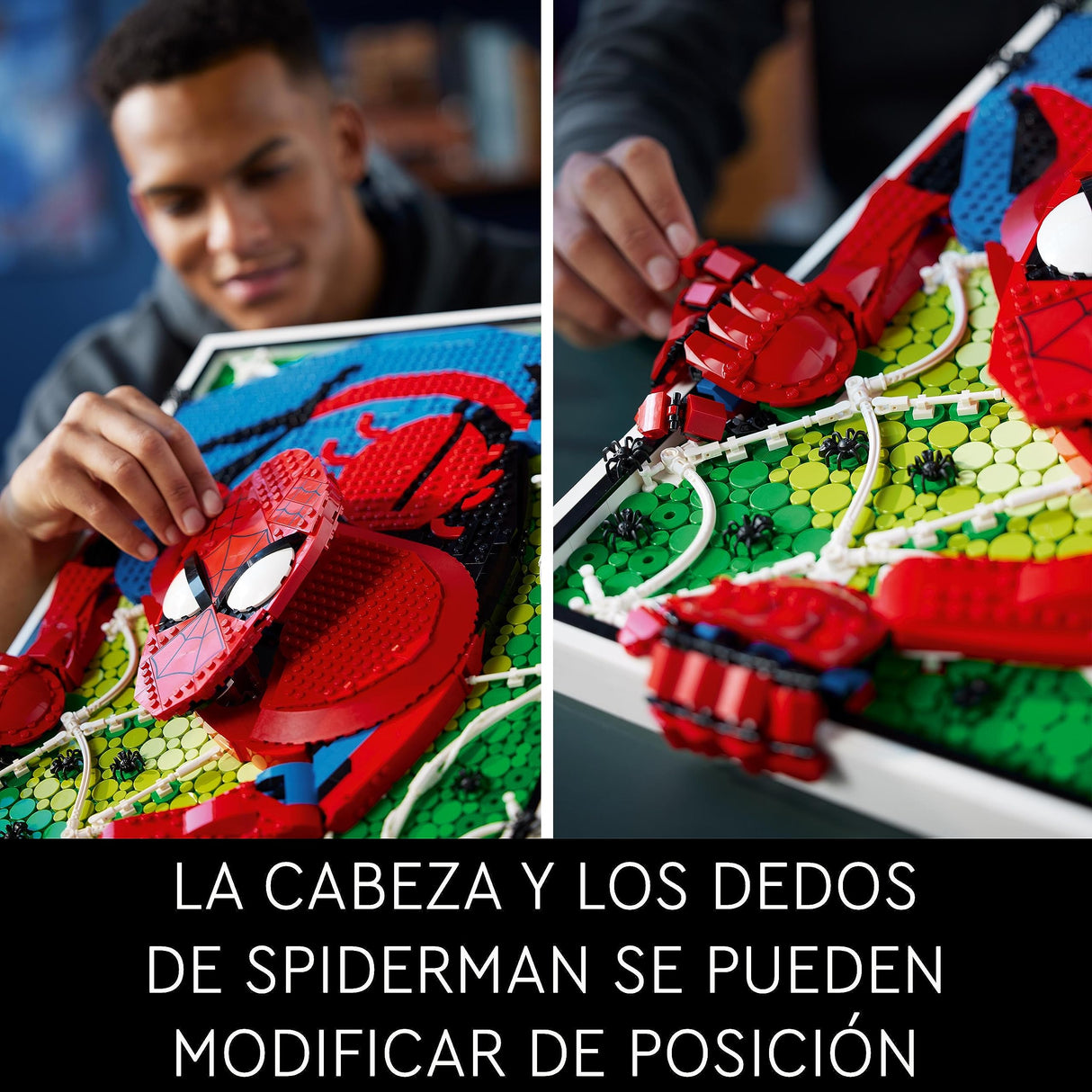 LEGO Art El Increíble Spider-Man Set Mural 3D, Póster de Lienzo para Construir, Decoración de Súperhéroe para el Hogar, Actividad Creativa, Regalo de Cómic para Adolescentes y Adultos 31209