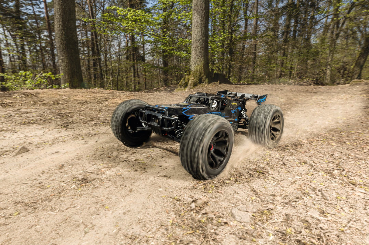 Carson 500409074 1:8 Virus Extreme 2.4G 100% RTR Azul - Buggy RC, Coche teledirigido, Offroad, vehículo RC, Coche RC 70 km/h, Coche RC