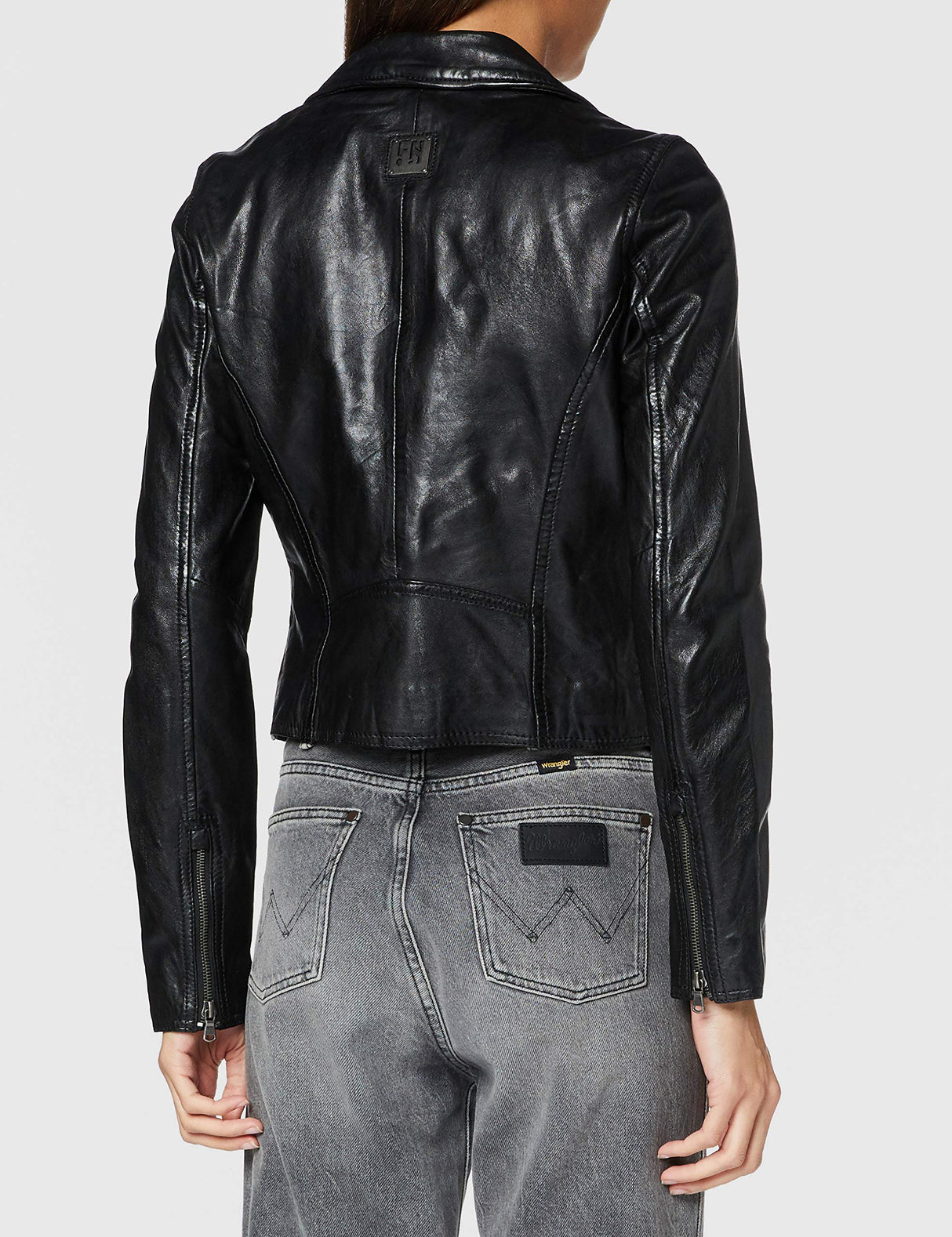 Freaky Nation Bali-FN SC Chaqueta de Cuero, Black, XL para Mujer