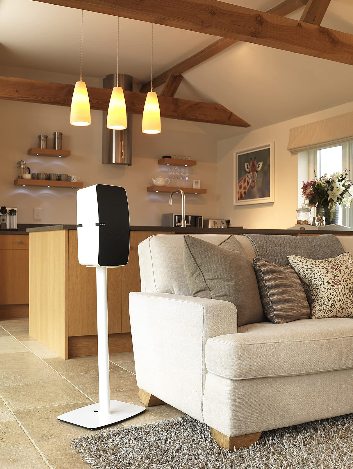 Flexson Soporte de Suelo para Sonos Five y Play:5 - Blanco