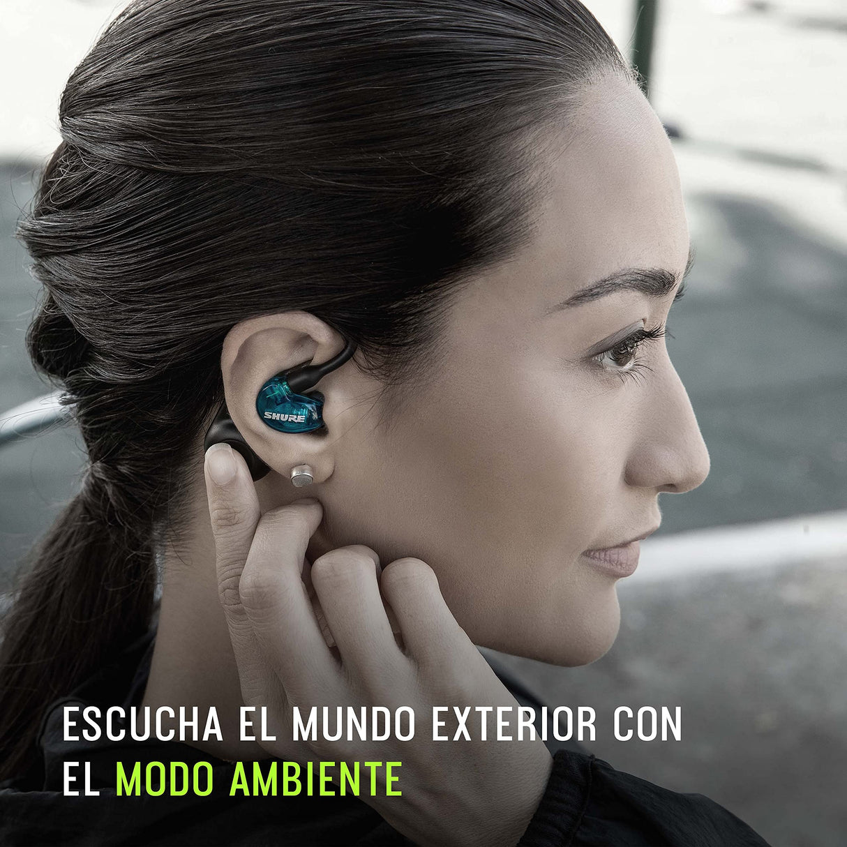 Shure AONIC 215 TW2 Aurictos de Aislamiento de Sonido inalámbrico True Wireless con tecnología Bluetooth 5, Fit Secure Over-The-Ear, 32 Horas de duración de batería (Gen 2) Azul