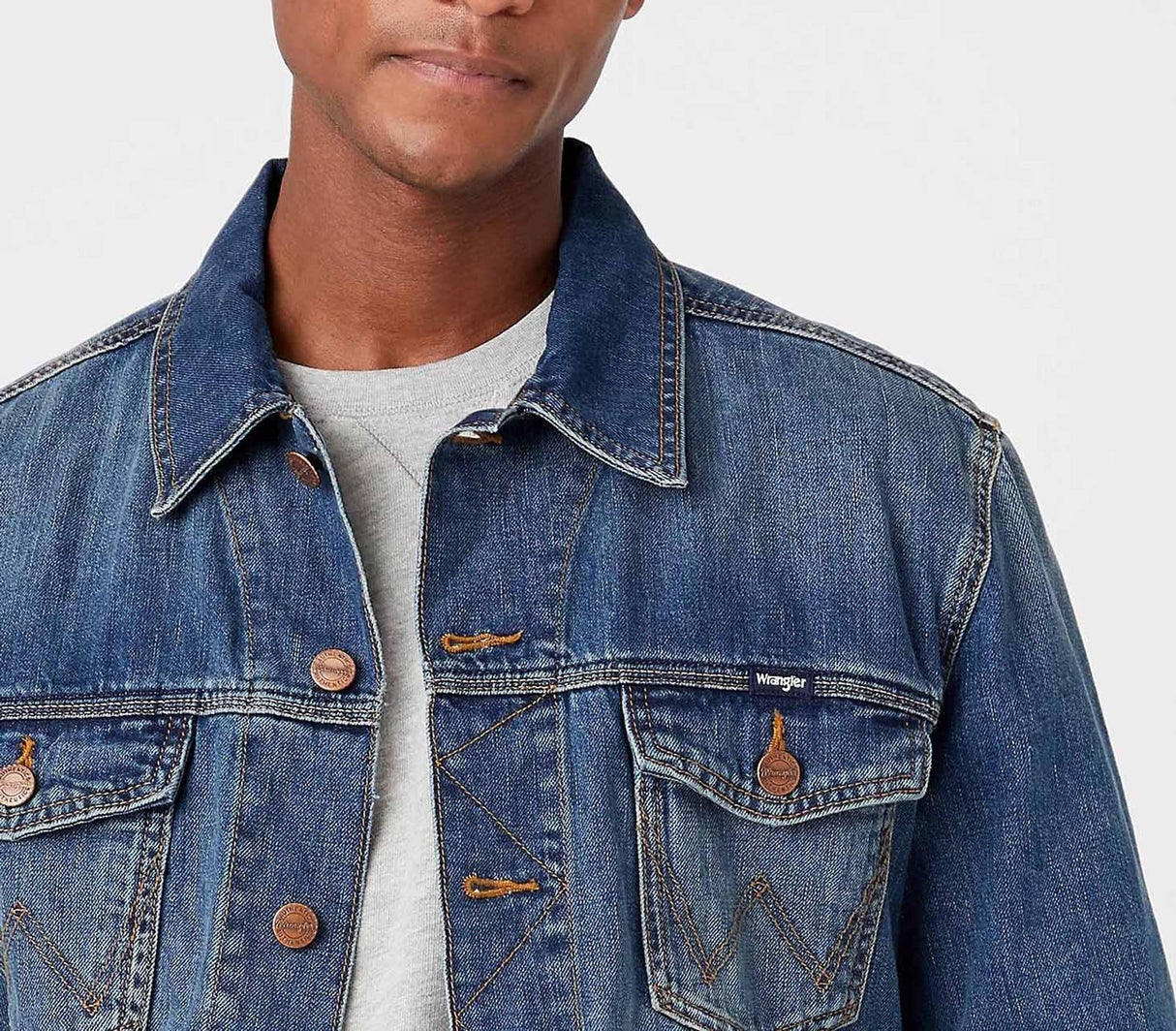 Wrangler Classic Jacket, Chaqueta Vaquera Hombre, Azul (Mid Stone 14V), XXX-Large