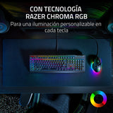 Razer BlackWidow V4 X, Teclado gaming con Razer Chroma RGB (Switches mecánicos amarillos , 6 teclas macro dedicadas de ABS de doble inyección) ES-Layout, Negro