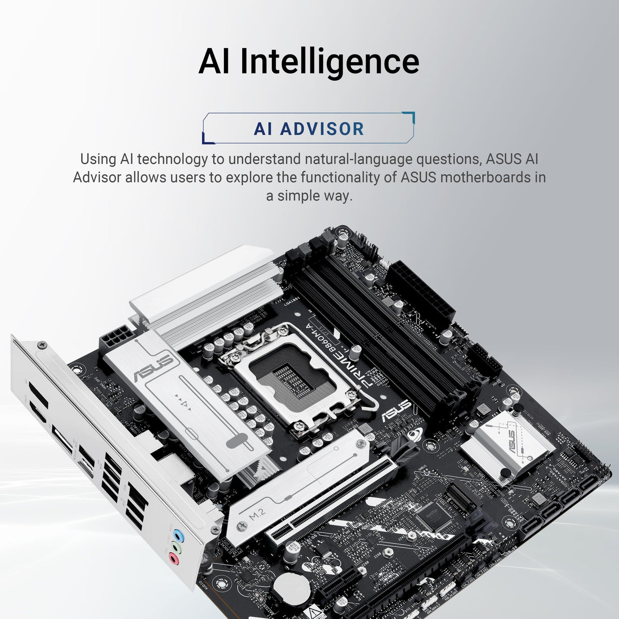 ASUS Prime B860M-A - Placa Base Intel mATX, 7+1+1+1 80A DrMOS etapas de Potencia, DDR5, PCIe 5.0, 2 Ranuras M.2, Realtek 2.5 GB Ethernet, Doble DisplayPort, HDMI, USB Trasero de 20 Gbps Tipo C