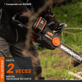 WORX Motosierra Nitro 40V (2x20V) | PowerShare | WG385E.9 | No incluye batería ni cargador | Motor Brushless | Espada 40 cm | Freno de cadena y lubricado automático