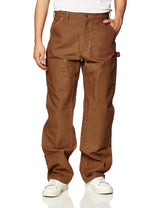 Carhartt Pantalón de trabajo utilitario en lona de algodón resistente con parte frontal doble, Loose Fit Para Hombre, Carhartt Brown, W36/L32