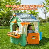 FEBER - Recycle Eco House, Casita Infantil Hecha de Plástico Reciclado, Puerta Abatible, Colores Luminosos y Resistentes a la Luz Solar, Montaje Fácil, A Partir de 3 años, Famosa (FEH26000)