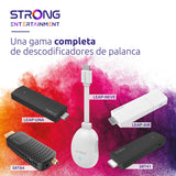 STRONG Leap-Neve Stick De Streaming Google TV 4K UHD con Puerto Ethernet, 2GB RAM + 16GB Almacenamiento, Wi-Fi 6, Android 12, Chromecast Integrado, Asistente De Google, Dolby Atmos Y Dolby Vision