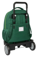Safta REAL BETIS BALOMPIÉ - Mochila Grande con Ruedas, Compact Evolución, Extraíble, Ideal para Niños de Diferentes Edades, Cómoda y Versátil, Calidad y Resistencia, 33x22x45 cm, Color Verde