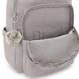 Kipling Seoul - Mochila para laptop de 15 pulgadas para mujer, duradera, espaciosa con correas acolchadas para el hombro, mochila escolar (paquete de 1), Gris Gris, L, Seoul - Mochila para portátil de