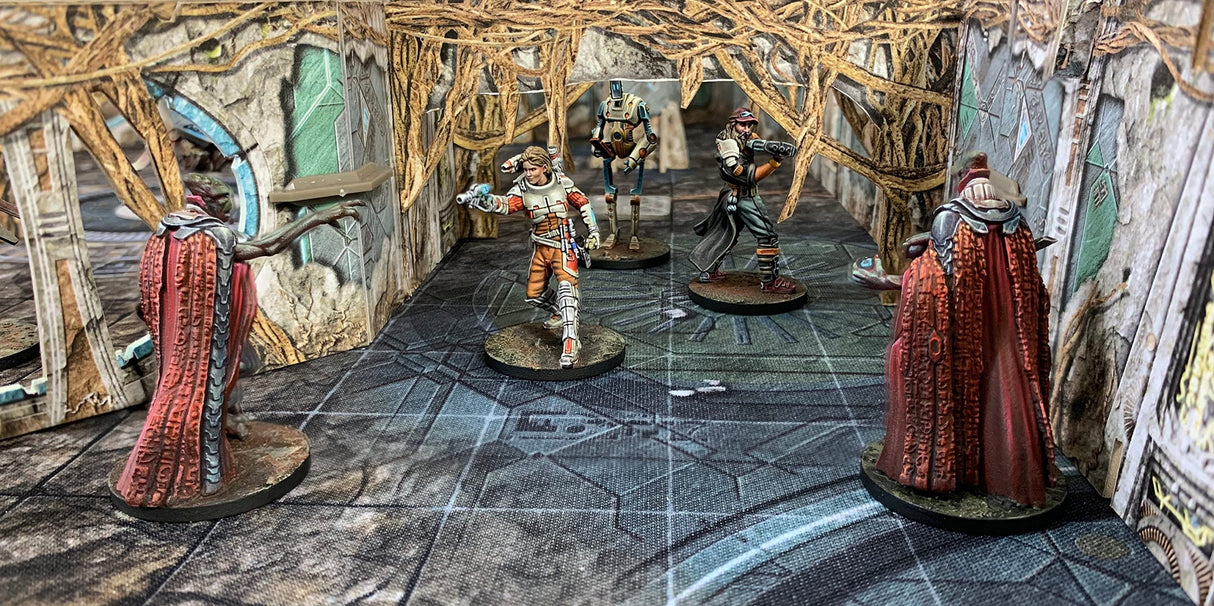 Battle Systems - Terreno Modular de Ciencia ficción para Juegos 3D miniaturas y Figuras de 28 mm a 35 mm - No Requiere Pintura - Juego de Guerra de alienígenas de Ciencia ficción -