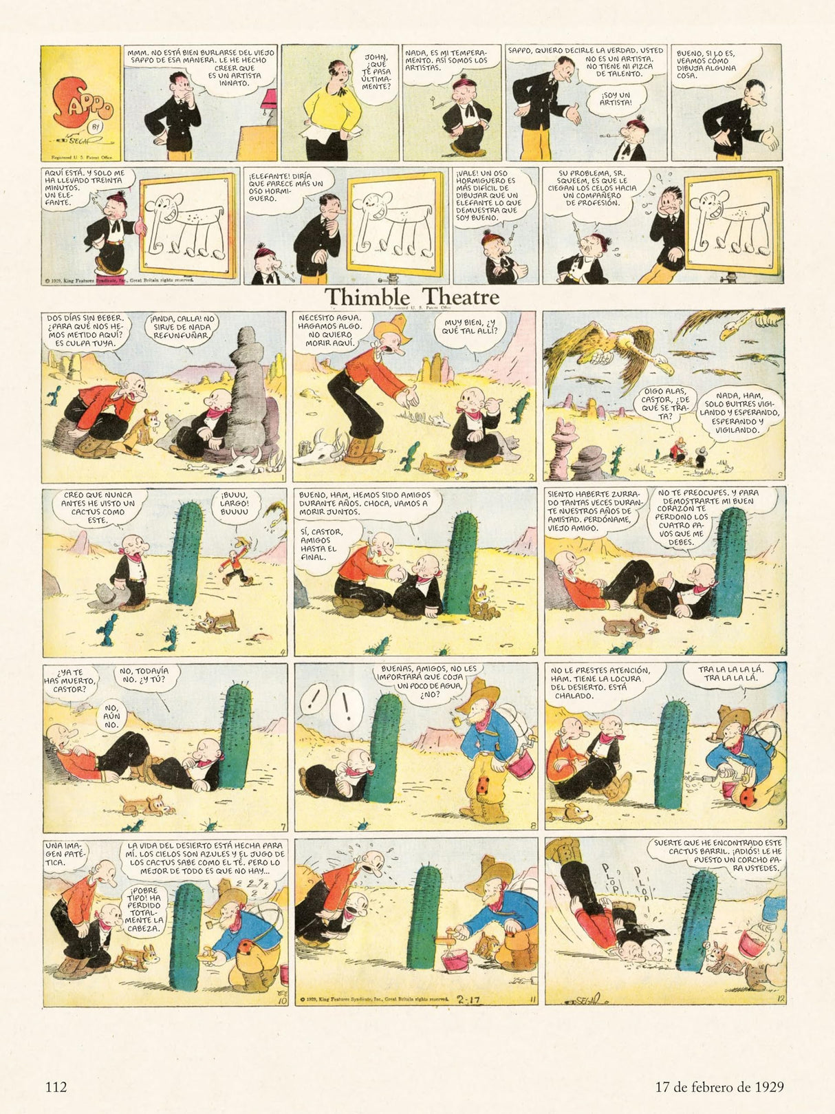 Thimble theatre. edicion en castellano. seleccion de planchas dominicales (1925-1930) (COMICS Y NOVELAS GRAFICAS)