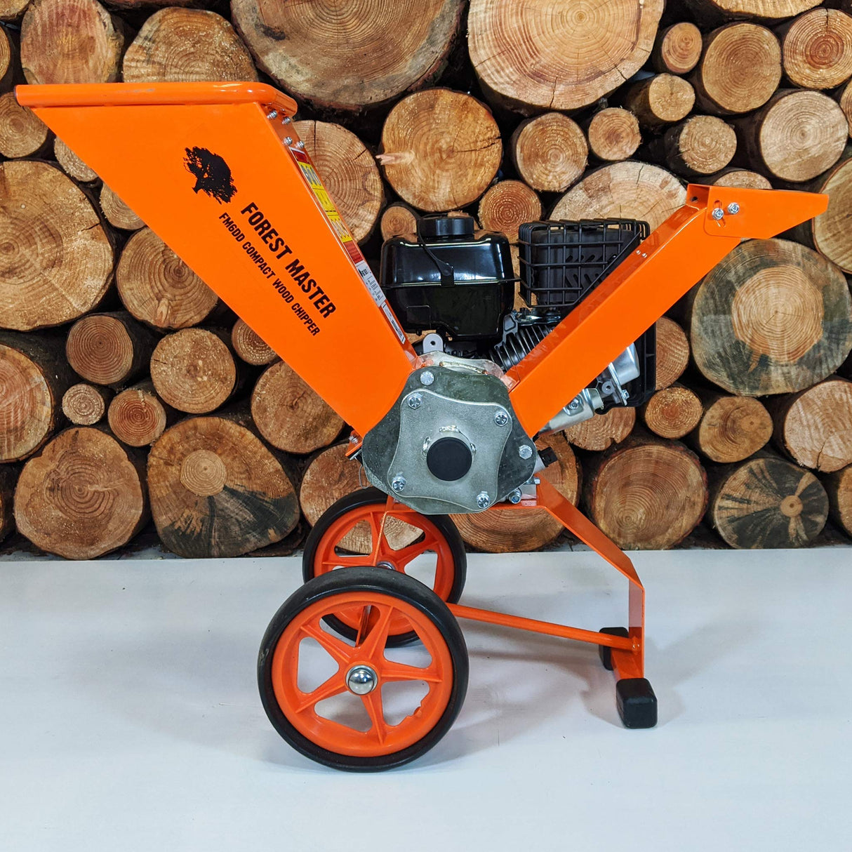 Forest Master FM6DD Trituradora de jardín de Madera con Motor de Gasolina de 4 Tiempos, 6 HP, Naranja
