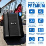 Alto Busker Altavoz Autoamplificado Portátil Grande de 200W con Bluetooth, Batería Recargable, Mesa de Mezclas 3 Canales, Alesis FX, App, Carga USB