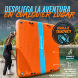 Balsa Flotante Hinchable de Bluefin para la Playa, Lago o Mar, Plataforma Flotante Hecha con Puntada Libre de PVC y Superficie Antideslizante
