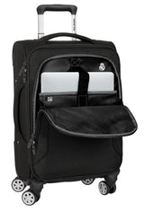 Real Madrid Premium - Trolley Cabina Blanda 20 Pulgadas, Maleta con Ruedas, Candado de Seguridad, Maleta Ligera, 35x20x51 cm, Color Negro