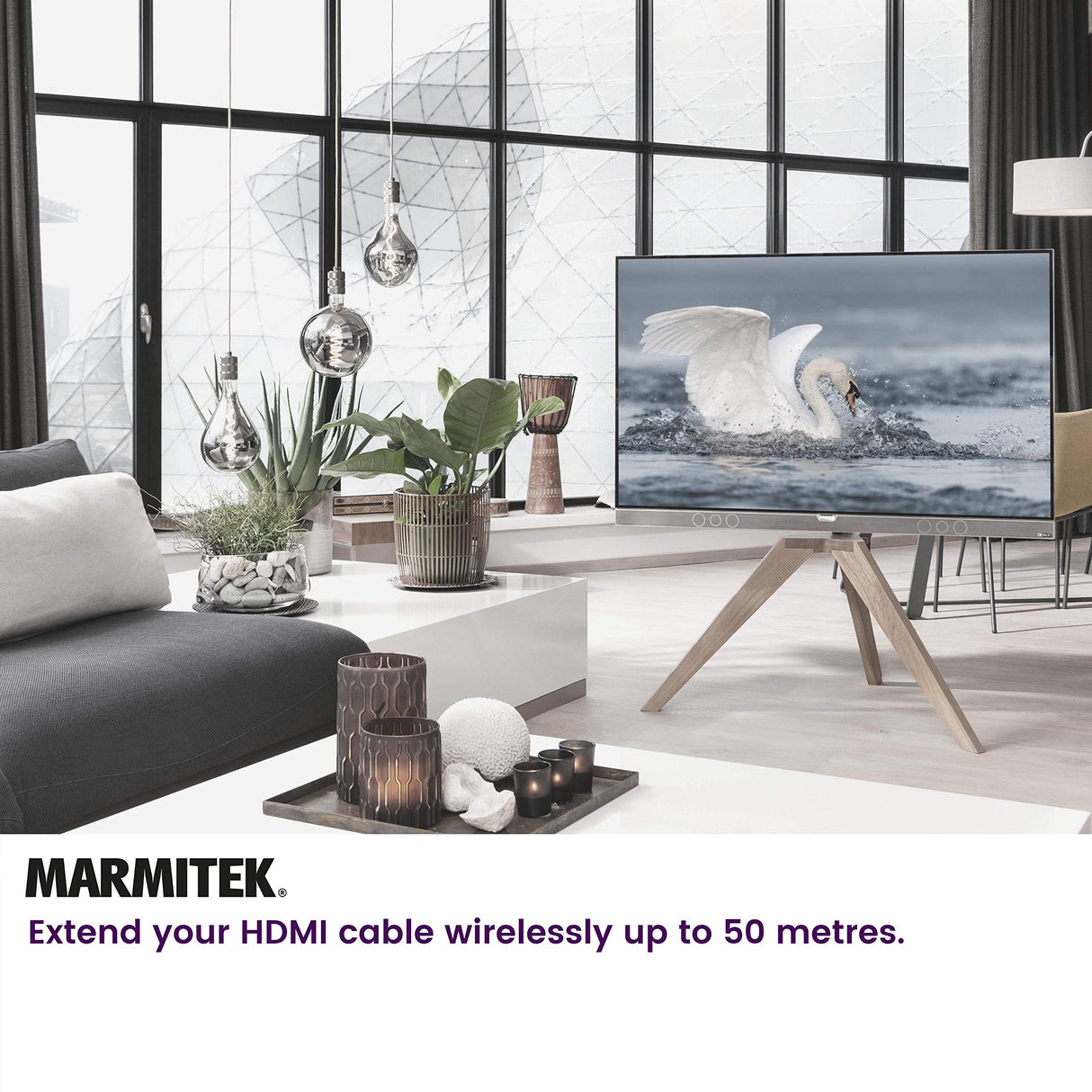 Marmitek Transmisor HDMI inalámbrico - TV Anywhere Wireless HD - Full HD de 1080p - Alcance de 50 Metros a través de Paredes y techos - Retorno de Infrarrojos - Transmisor HDMI -Soporte USB